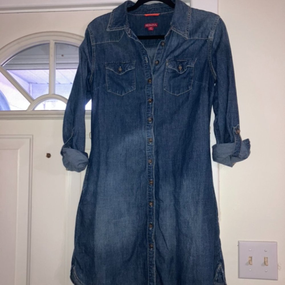 Denim Button-down Dress